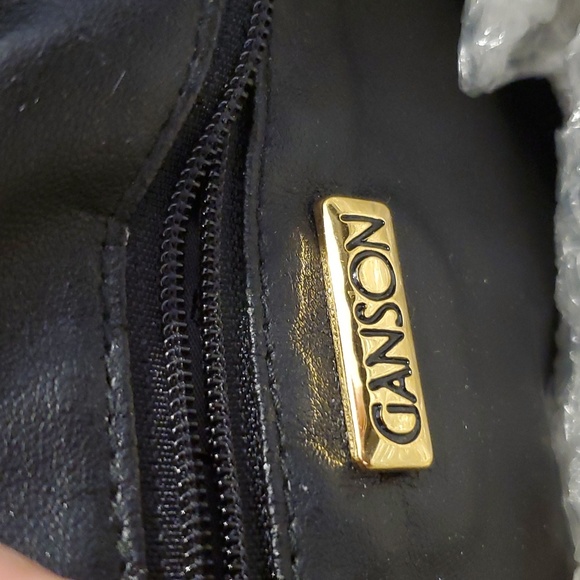 VTG Ganson Woven Leather Navy Purse Shoulder bag Cross… - Picture 4 of 7